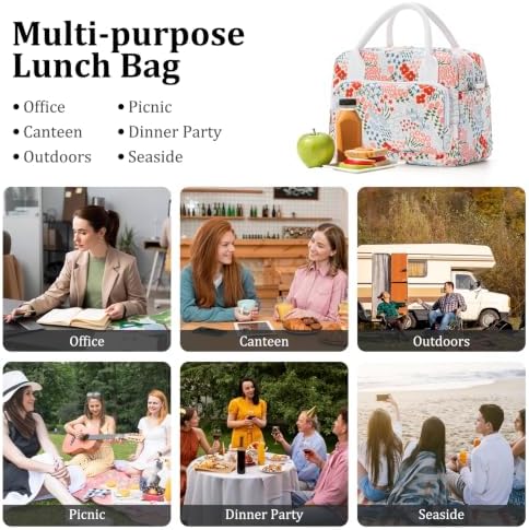 MEXS Insulated Lunch Bag for Women Men Large Reusable Lunch Box Adult Leakproof Portable Cooler Tote Bags for Work Picnic