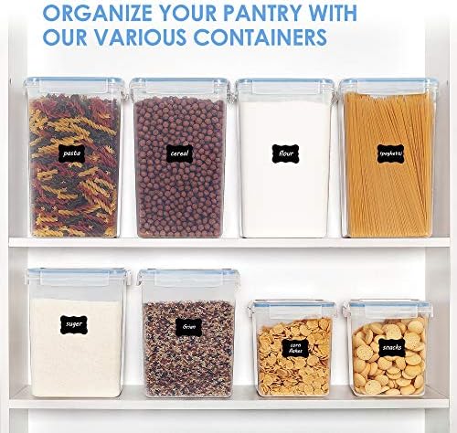 Vtopmart 6.5L Flour Sugar Storage Containers, 4 PCS, Blue