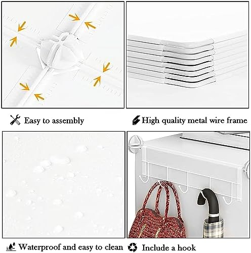 AWTATOS Closet Organizer 8 Cube Storage Shelves, White