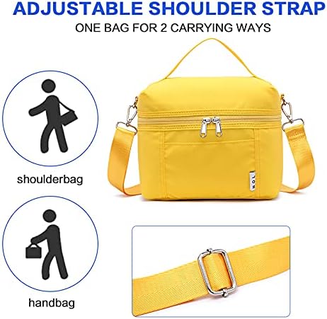 NOL 8L Insulated Lunch Bag for Women, Medium(normal), Yellow