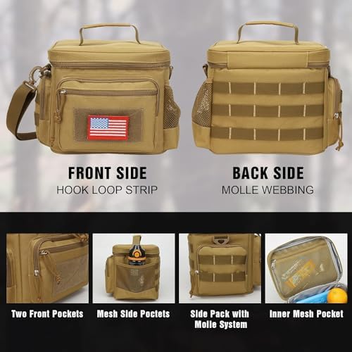 Lunch Box for Men, 12L Leakproof Tactical Lunch Bag Large Cooler for work