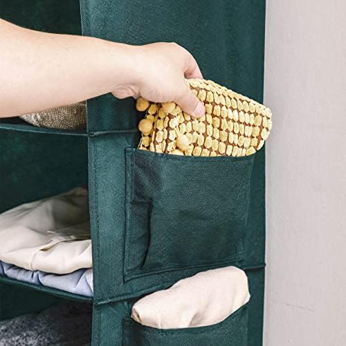 YOUDENOVA Hanging Closet Organizer and Storage, 6-Shelf, Green