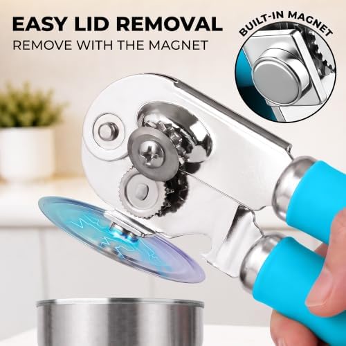 Zulay Kitchen Stainless Steel Swing Open Manual Can Opener Comfortable Grip