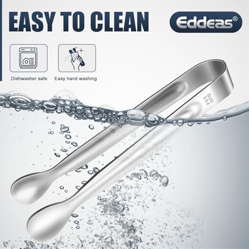 12 PCS Mini Serving Tongs, 6 Inch Small Sugar Tongs, Stainless steel Small Kitchen Tiny Food Tongs for Serving Food, Coffee Bar, Tea Party, Desserts Party and Ice Bucket