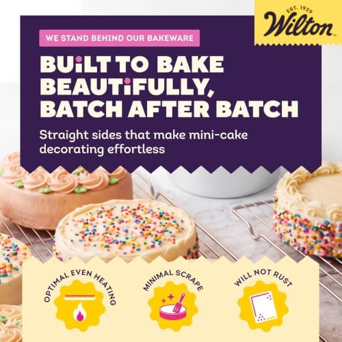 Wilton Aluminum Round Cake Pan, Made Without PFAS, 4 x 2 in.