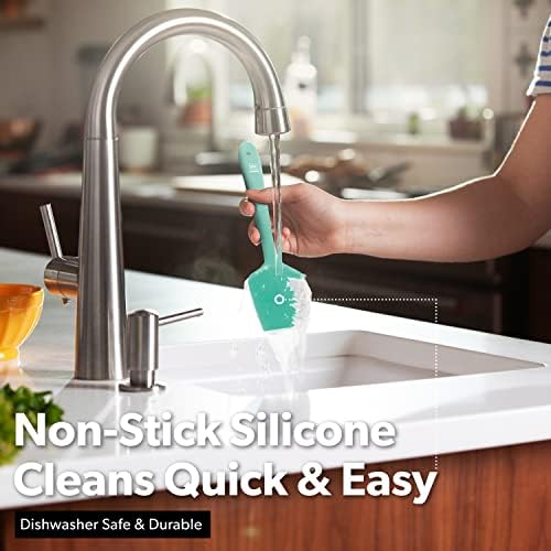 DI ORO Silicone Spatula Set - 600F Heat Resistant, 3-Pc Mint