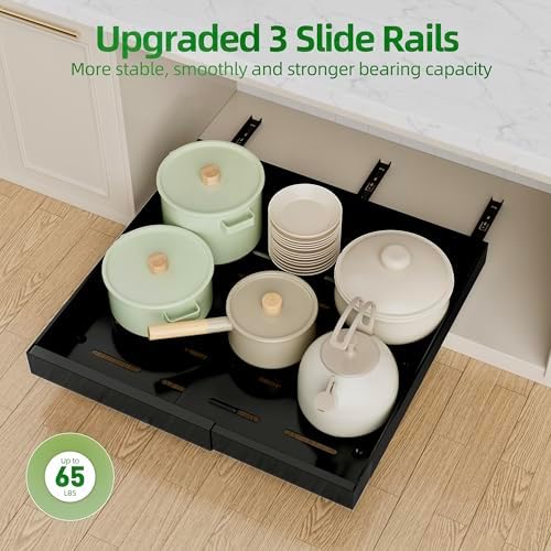 PAKETA 2 Pack Expandable Pull Out Cabinet Organizer,21" Deep