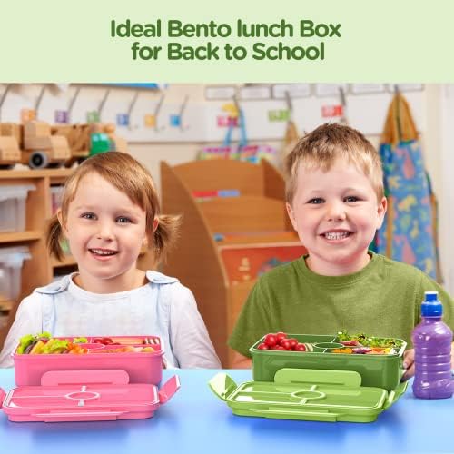 Jelife Bento Box Kids Lunch Box - Leakproof Large Bento-Style Lunchbox