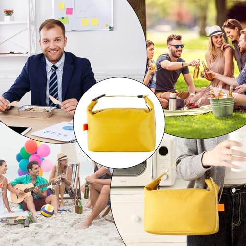 YUDANSI Large Capacity Lunch Bags for Men Women- Reusable Insulated Leakproof Lunch Box Tote Bag, Cool Bags for Adults,Thermal Cooler Bag for Work Picnic Travel -11L (Yellow)