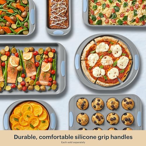 Pyrex 3-Piece Metal Cookie Sheet Bakeware Set, Cerulean