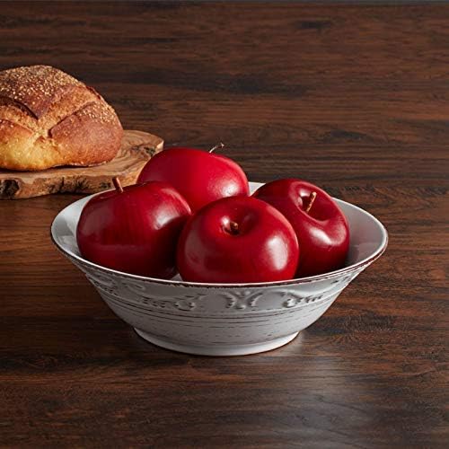 Pfaltzgraff Trellis Serve Bowl, 9", White (Pack of 6)