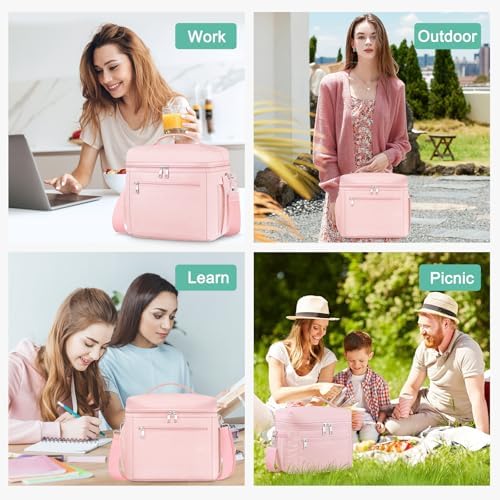 DALINDA Insulated Lunch Box Women Men Leak-Proof Cooler Lunch Bag