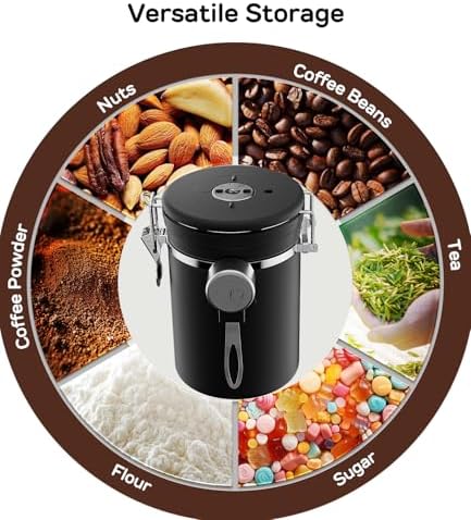 Coffee Gator Coffee Canister, 22oz Airtight Stainless Steel Container