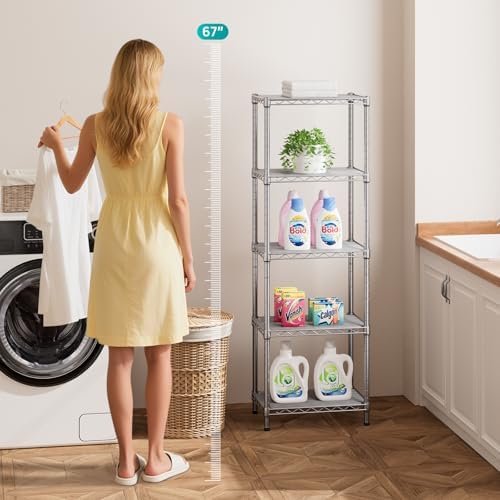 SINGAYE Metal Shelves Wire Shelving Storage Standing Adjustable Shelf Unit