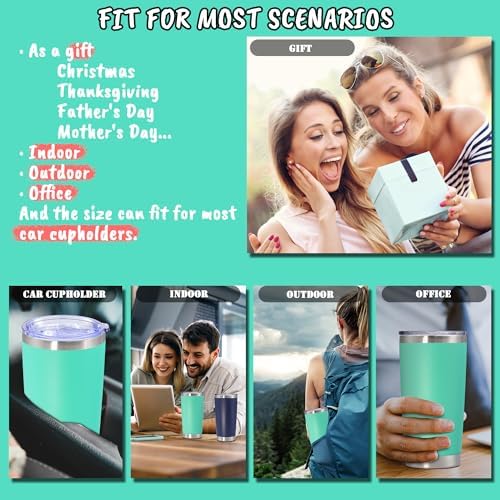 20 oz Tumbler Insulated Tumblers Stainless Steel Coffee Mug,LightBlue 1PCS
