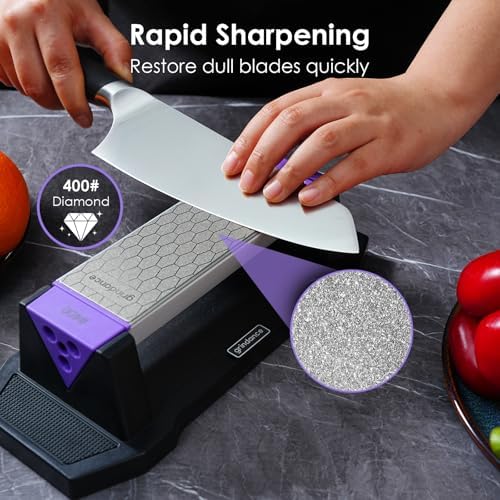 3-Sided 400/1000/8000 Grit Diamond Sharpening Whetstone Kit