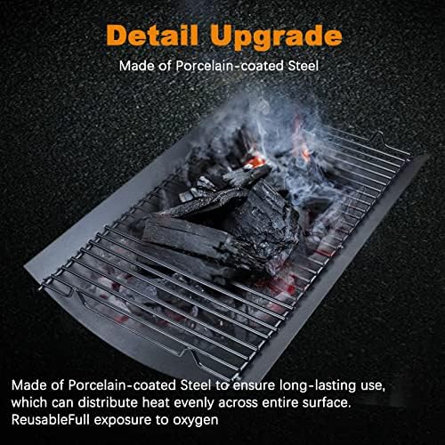 27" Ash Pan for Char-Griller 1224 1324 2121 2222 2727 2828 2929, Char Griller Replacement Parts Charcoal Tray for Grill, Chargriller Parts Replacement Fire Grate Hanger, Fits Char-Broil 17302056