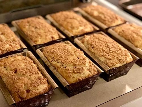 Lawei 30 Pack Paper Loaf Pans, Disposable Paper Baking Loft Mold, 6 x 2.5 x 2 inch Rectangle Baking Pans for Quick Bread Small Pumpkin Breads, Microwave Oven Freezer Safe