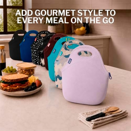 Built Gourmet Getaway Neoprene Lunch Bag, Large Capacity - Lavender