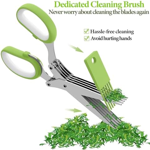 2026 Upgraded Herb Scissors, 5-Blade Kitchen Herb Shears