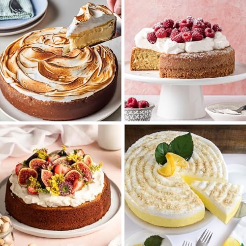 HUAKENER 10 Inch Cake Pan,2Pcs Round Cake Pan with Parchment Paper