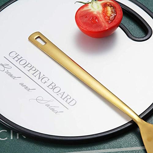 Gold Potato Masher, Berglander Heavy Duty Metal Potato Ricer Stainless Steel With Titanium Gold Plating, Food Utensil Hand, Vegetables Fruits Mashe, Dishwasher Safe, Easy to Clean