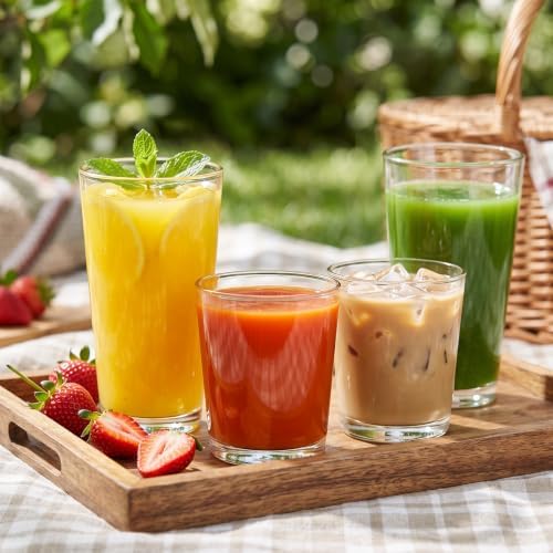 Moretoes Everyday Drinking Glasses Set of 12 Glass Cups Set