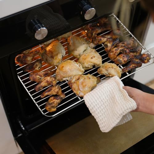 P&P CHEF 4 Pcs Baking Wire Rack for Cooling, 8.6 + 9.7+ 11.6 + 15.3 Inch