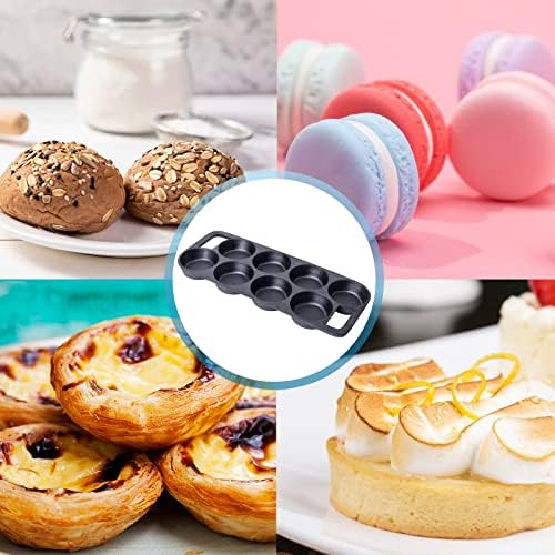 YOLOPLUS+ 16" Pre-seasoned Cast Iron Muffin Pan with Heat Resistant Gloves
