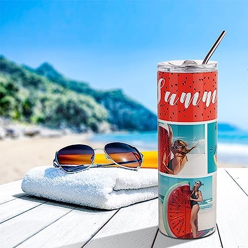 PYD Life 4 Pack Sublimation Blanks Tumblers Straight Skinny 20 OZ