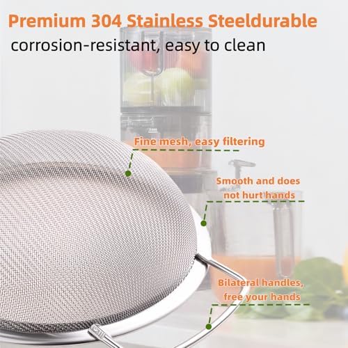 Juice Strainer for Nama J2, 304 Stainless Fine Mesh Strainer for Juicing