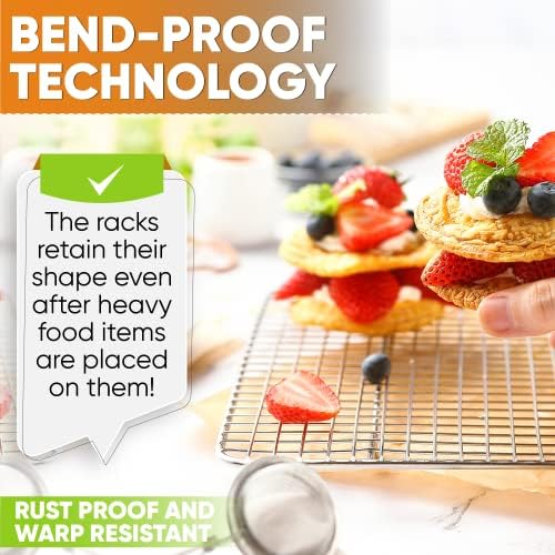 Spring Chef 10" x 15" Stainless Steel Cooling Rack for Cooking & Baking