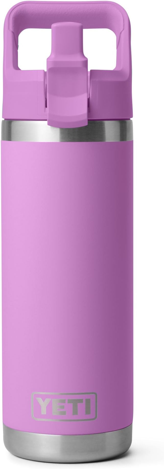 YETI Rambler 18 oz Bottle, Vacuum Insulated, Stainless Steel with Color Matching Straw Cap, Desert Bloom