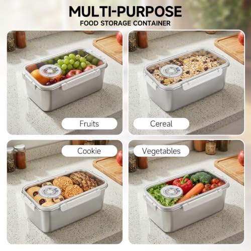 Large Stainless Steel Bread Storage Box with Lid