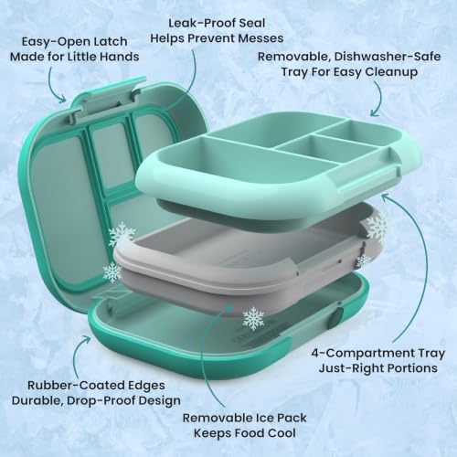 Bentgo Chill Kids 4-Compartment Bento Box Leakproof Lunch Box