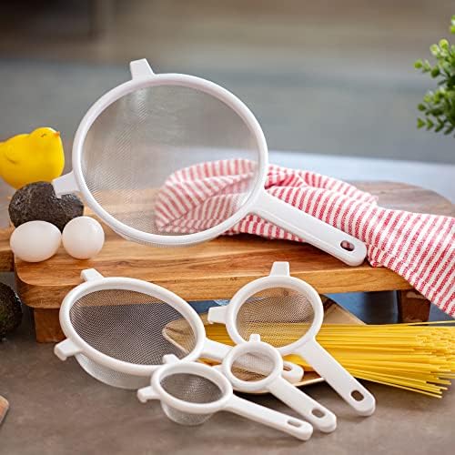 Chef Craft Classic Stainless Steel Mesh Strainer, 6 inches in diameter, White (Pack of 3)