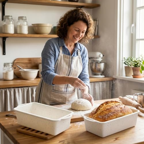 9 x 5 IN Silicone Loaf Pan, Metal Reinforced Bread Pan, 2 Pack Large Size