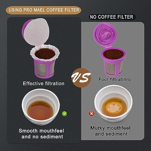 Pro Mael 200 Disposable K Cup Paper Filters for Keurig 1.0&2.0, White