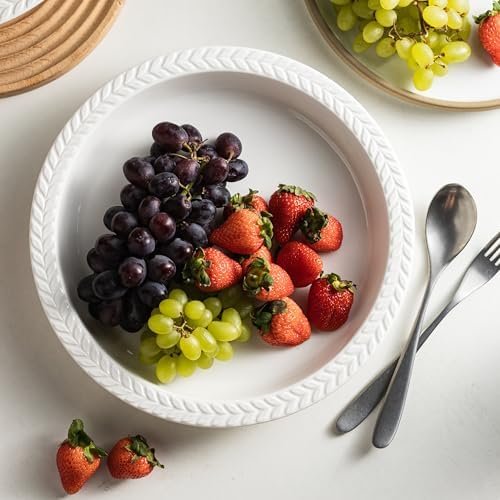 11 inch Pie Pan - 2PCS Round Baking Dish, Porcelain Pie Plate