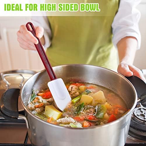 Meekoo 5 Pcs 14 Inch Rubber Spatula High Heat Resistant Silicone Spatula