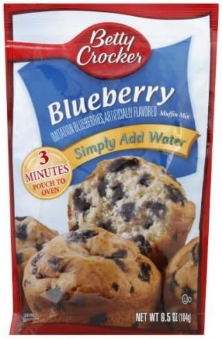 Betty Crocker Muffin Mix 6.5 oz Packet (Pack of 6) (Triple Berry)
