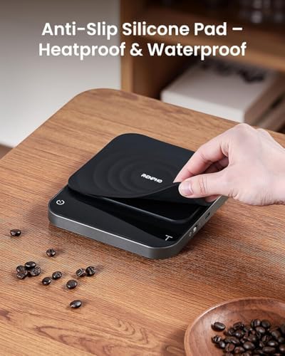 RENPHO Espresso Scale with Timer, Rechargeable, 0.1g Accuracy, 3kg