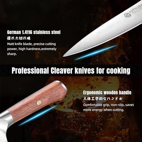 YOTSUBA 5 Inch Japanese Utility Knife with Full Tang Rosewood Handle