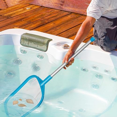 U.S. Pool Supply Pool Skimmer Net with Pole, Handheld Ultra Fine Mesh Pool