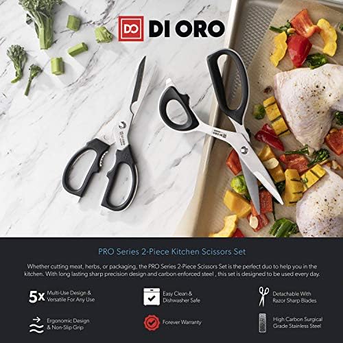 DI ORO Kitchen Shears - Heavy-Duty Stainless Steel Scissors
