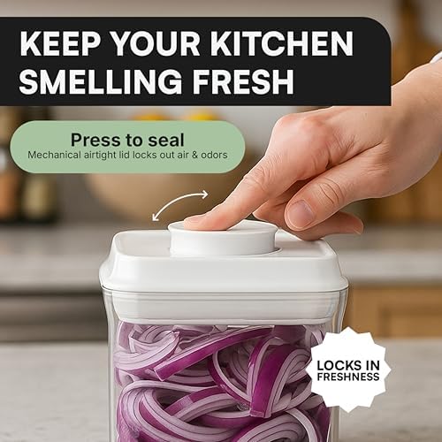 Bop Top Airtight Food Storage Containers | Pop-Top Lid | 3.5 Cups / 30 Oz