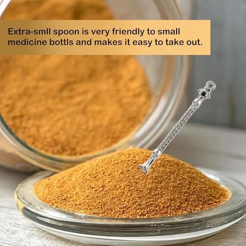 6-Pack Mini Spoons Metal Tiny Shovels 3-Inch Small Medicine Spoon