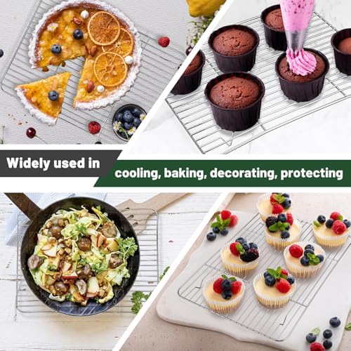 TeamFar Cooling Rack, 15.3” x 11.1” Stainless Steel Wire Baking Rack, 2PCS