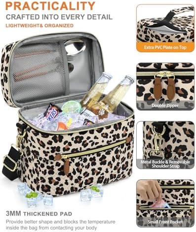 Capolo Lunch Bag for Women Men Insulated Lunch Tote Leakproof Lunchbox Bags