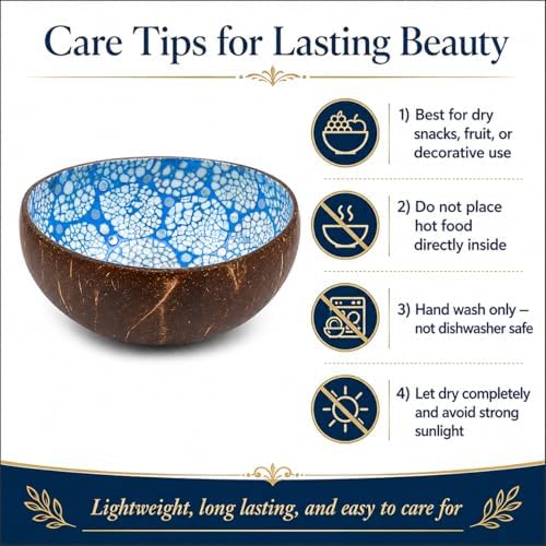 Natural Coconut Bowl Key Decorative - Candy Dish Container Entryway Table